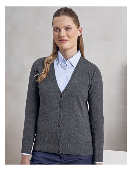 PRE-PR697-Womens Button Through Knitted Cardigan 2